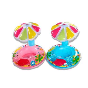 Imagem de Boia Infantil Inflável Com Cobertura Proteção Solar 60x60cm - Boia Inf