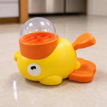 Imagem de Petisqueira Alimentador de Pets Interativa Pato - Amarela - BUPPY PET