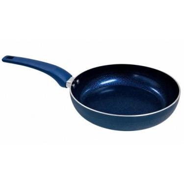 Imagem de Frigideira Antiaderente Cerâmica Fogão Cooktop Indução e Gás 26cm Azul