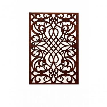 Imagem de Divisor de Ambiente Cobogó MDF 3mm M0001 29x19cm Mogno com Fita Dupla Face