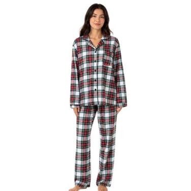 Imagem de Pijama Americano Longo Soft Touch Sepie 931 Flanelado, Spx, Xadrez 5, 