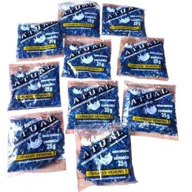 Imagem de Repelente em Grãos Ratos Kit c 10 unidades azul cada pacote c 25g inse