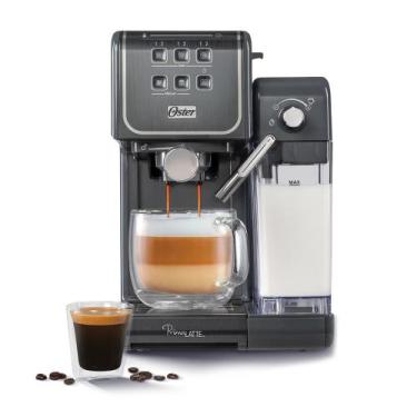 Imagem de Cafeteira Elétrica Oster 600ml Expresso Primalatte, Cinza, 220V