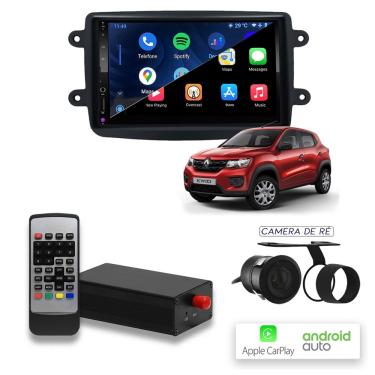 Imagem de Multimídia MP10 CarPlay e Android Auto Renault Kwid com Tv