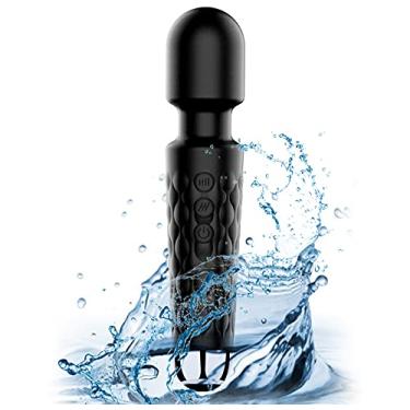 Imagem de Massageador de costas atualizado, 100% à prova d'água, portátil, sem fio, tecido profundo nas costas, massagem para mulheres, homens, massageador portátil elétrico silencioso para