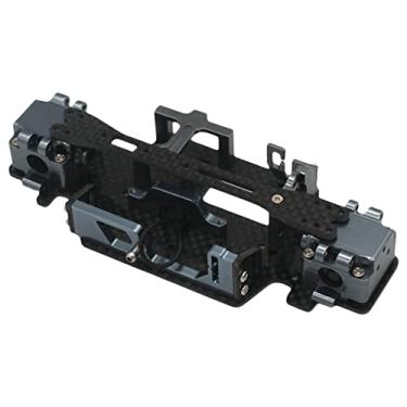 Imagem de NC Montagem da placa inferior do chassi de fibra de carbono para Wltoys K969 K979 284131 RC 1: 28 DIY montado