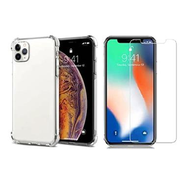 Imagem de Capinha Silicone Antichoque e Película Vidro Compatível com Iphone 11 Tela 6.5