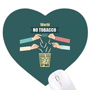 Imagem de Mouse pad com logotipo Throw Away The Cigarro coração tapete de borracha para escritório