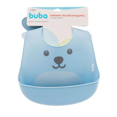 Imagem de Babador de Silicone Com Pega Migalhas Gumy Azul - Buba 12092