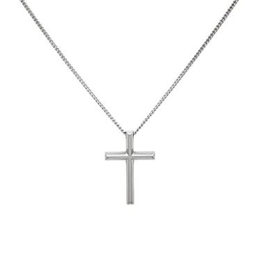 Imagem de Colar Corrente De Aço Masculino Pingente Cruz Clement Religioso