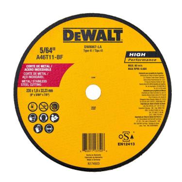 Imagem de DISCO DE CORTE HP - 9" X 2,0MM X 7/8". DW8067-AR