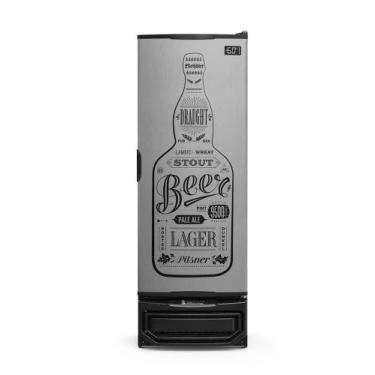 Imagem de Cervejeira Visa Cooler Refrigerador Vertical Porta Cega Adesivada Inox