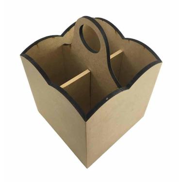 Imagem de Porta Talher Mdf 4 Divisórias Trabalhada Decoração Cozinha