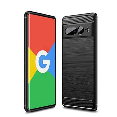 Imagem de For Google Pixel 7 Pro 5G Brushed Texture Carbon Fiber TPU Phone Case