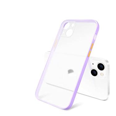 Imagem de Capa transparente de silicone macio fosco quadrado para iphone 13 12 mini 11 pro max x xs xr 7 8 plus se2020 blindagem fina à prova de choque, roxo, para ipone se 2020