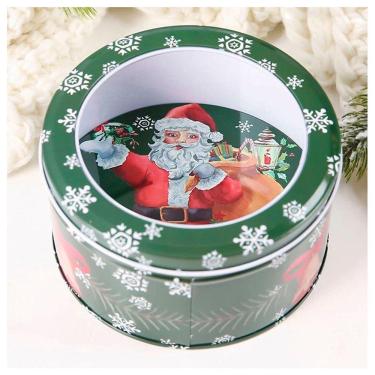 Imagem de Lata Natalina Papai Noel Para Doces Chocolates