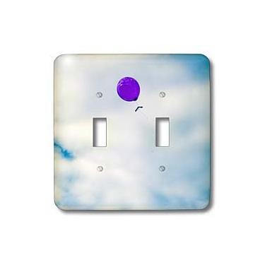 Imagem de 3dRose lsp_61263_2 Um balão roxo flutuante com uma criança principal do testemunho da Igreja Lds anexado a ele interruptor duplo