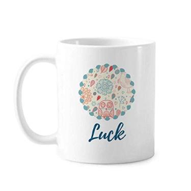 Imagem de Caneca de cerâmica com flor de coruja para pintura de plantas, cerâmica para café, xícara de porcelana