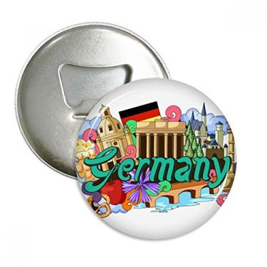 Imagem de Emblema multifuncional New Swan Stone Castle Beer Germany Graffiti abridor de garrafas ímã de geladeira