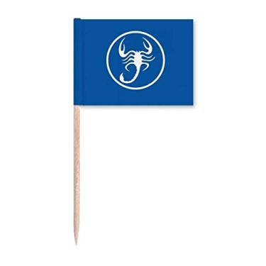 Imagem de Escorpião Natural Inseto Círculo Palito Bandeiras Marcador Topper Decoração de Festa