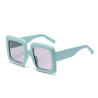 Imagem de Óculos de sol polarizados masculinos de luxo, óculos de condução de pesca, óculos de sol quadrados grandes retrô para homens, óculos de sol, cinza verde, lente polarizada