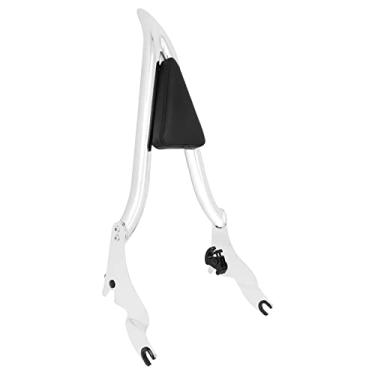 Imagem de HDBUBALUS Motocicleta Sissy Bar destacável dividido traseiro encosto de passageiro adequado para Harley Touring Road King Road Glide Street Glide 2009-2022 (53 cm, cromado)