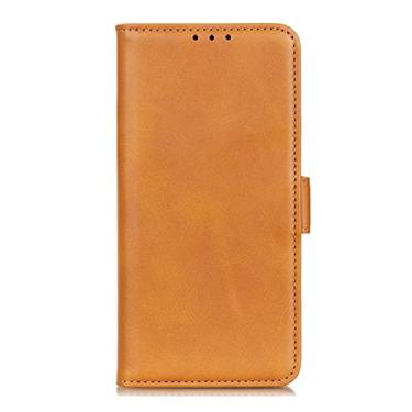 Imagem de YINGDAFENG Capa flip para Google Pixel 7 PRO, capa carteira de couro PU durável com suporte de slots para cartão e fecho magnético à prova de choque capa interna de TPU para mulheres e homens, amarelo