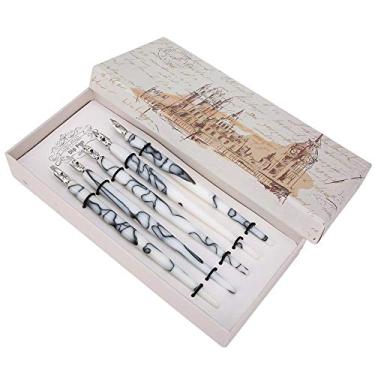 Imagem de Acessórios de desenho, branco, laranja 5 peças de presente de caneta, elegante para estudantes escolares (branco)