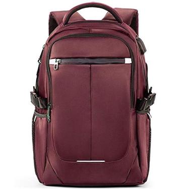 Imagem de Mochila de ombro Mochila para viagem ao ar livre Mochila de carregamento em tecido Oxford para computador, tecido impermeável, alça de ombro reduzida, design de esponja espessa, conforto de descompressão