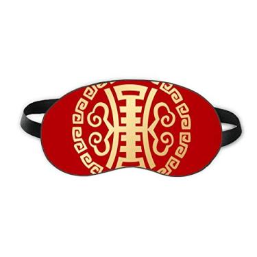 Imagem de Cobertura de sombreamento noturna macia com estampa de nuvem da China em ouro redondo