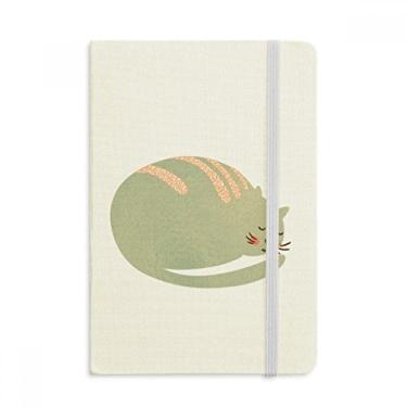 Imagem de Caderno em aquarela com estampa de animal de estimação Sleepy Cat oficial de tecido rígido diário clássico
