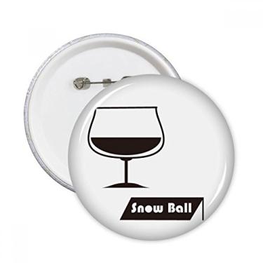Imagem de Coquetel de bola de neve com seu copo, broches, decoração de roupas, 5 peças, presente