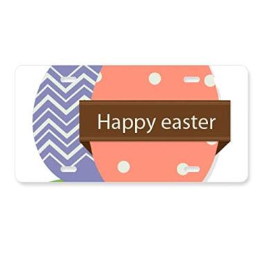 Imagem de DIYthinker Feliz Páscoa Religião Festival Colorido Placa de Carro Decoração de Carro Acessório de Aço Inoxidável