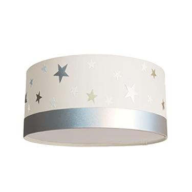 Imagem de Luminária Plafon Infantil Estrelas 30x15 2E27 Bivolts Cor: Branco