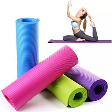 Imagem de Tapete Pvc Para Yoga Ginástica Pilates 6mm (Azul)
