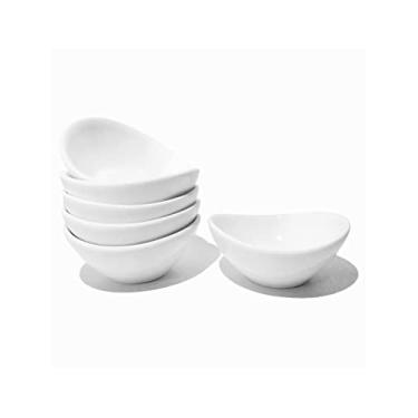 Imagem de Holitika Tigelas para molho, xícaras/tigelas/pratos para molho de soja, ketchup, molho de churrasco, molho de soja de sushi - porcelana branca, 28 g, conjunto de 6, D1