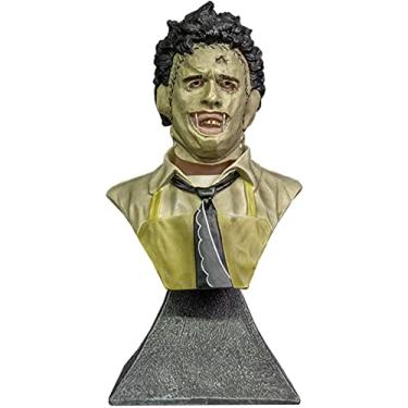 Imagem de Trick Or Treat Studios Texas Motosserra Massacre Couro Mini Busto 12,7 cm - Leatherface - FIGURINA - Multicolorido