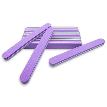 Imagem de Lixa Reta Polidora para Unha, Acabamento, Colorida, Manicure Pedicure, Arte Sedução, 10 Unidades