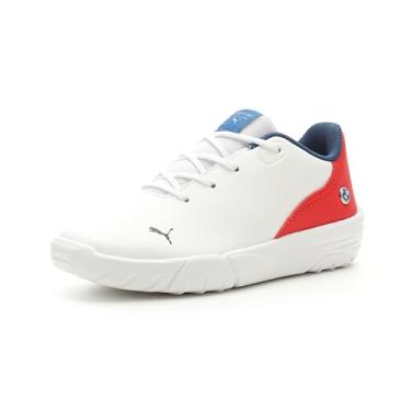 Imagem de PUMA Tênis infantil unissex BMW M Motorsport Drift Cat Decima Hook and Loop, Puma Branco - azul profissional, 2.5 Little Kid