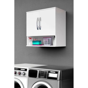 Imagem de Armário Aéreo - Modelo Monaco - 2 Portas com Nicho Organizador.