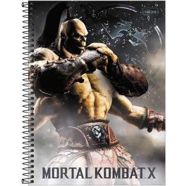 Imagem de Caderno 1 Matéria Universitário Espiral Mortal Kombat X 80Folhas- Tili