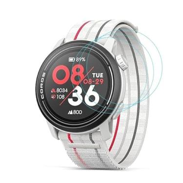 Imagem de Xinhewong Pacote com 3 películas de vidro temperado compatíveis com COROS PACE 3 Smartwatch COROS PACE 2 [dureza 2,5D 9H] [antiarranhões]