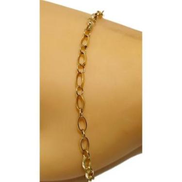 Imagem de Pulseira Em Ouro 18k 750 Elos Mistos 20 Cm-Unissex