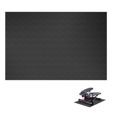 Imagem de Wiojtry Mini tapetes de escada deslizante, máquina de elipse, tapete de treino antiderrapante para exercitador de perna de elipse, elípticos sob a mesa (preto) (50 x 60 cm