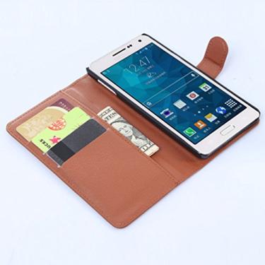 Imagem de Capa para Samsung Galaxy A7 (modelo 2016) – Capa carteira flip de couro PU para Galaxy A7 (modelo 2016), capa de proteção de telefone estilo empresarial, capa com [compartimentos para dinheiro e