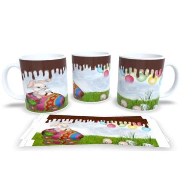 Imagem de Canecas Branca de Porcelana Personalizadas Pascoa 10 (Pascoa 169)
