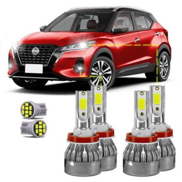 Imagem de Kit ultra led nissan kicks 2016/22 20000 lúmens 6500k alto/milha - V10