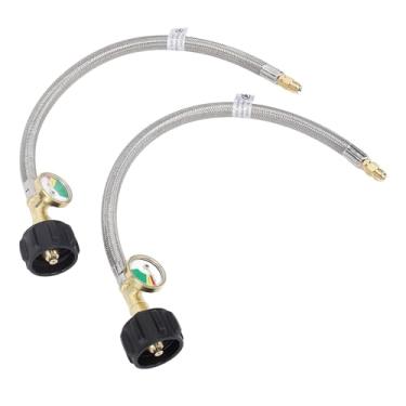 Imagem de Mangueira Trançada de Aço Inoxidável para Rv, 15 Polegadas, Com Medidores 350psig, para Cozinhar Ao Ar Livre, Piquenique, Churrasqueira, Acampamento, Fogão, Necessidades de