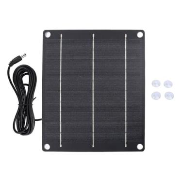 Imagem de Carregador Solar Com Interface DC Carregador de Painel Portátil de Silício Monocristalino 6V 6W Carregador de Painel Solar para Telefone Outdoor Câmera de Segurança