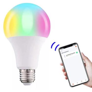 Imagem de Lampada Led Smart Wifi Inteligente App Celular RGB Colorido 10W Ajusta